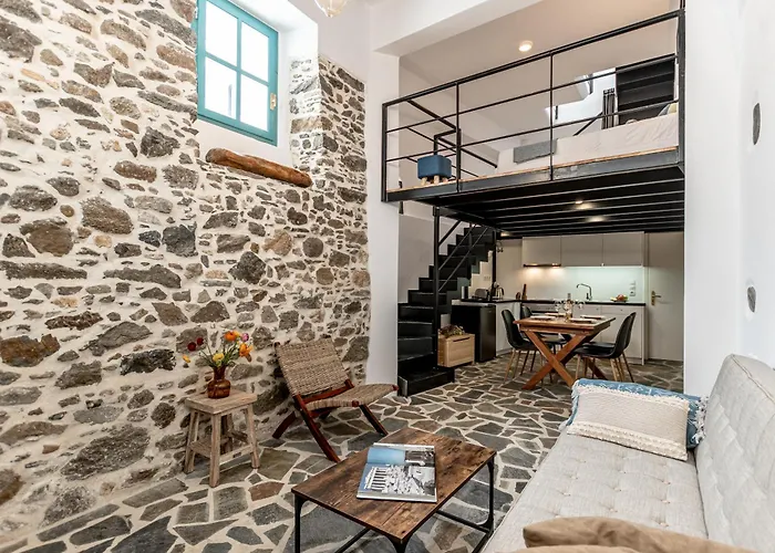 度假居 The Naxos Loft With View Of The Castle *